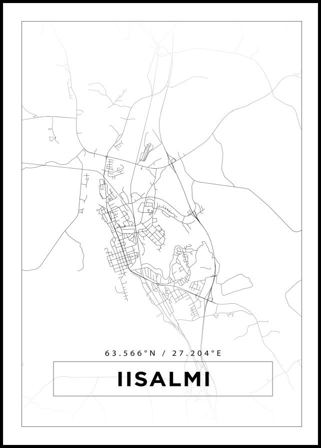 Map - Iisalmi - White