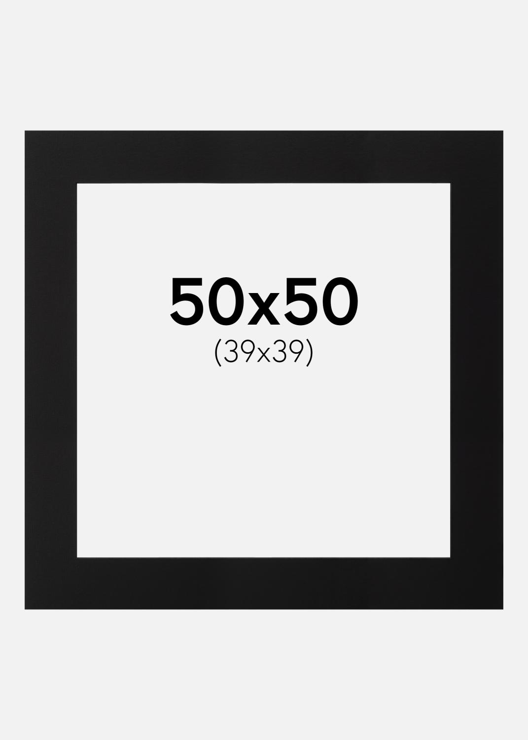 Product Image for Passepartout Schwarz (schwarzer Kern) 50x50 cm (39x39)
