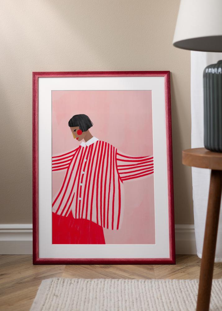 Rahmen Cornwall Acrylglas Dunkelrot 30x30 cm