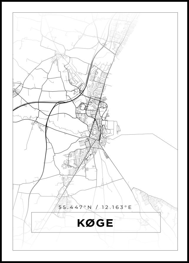 Map - Køge - White