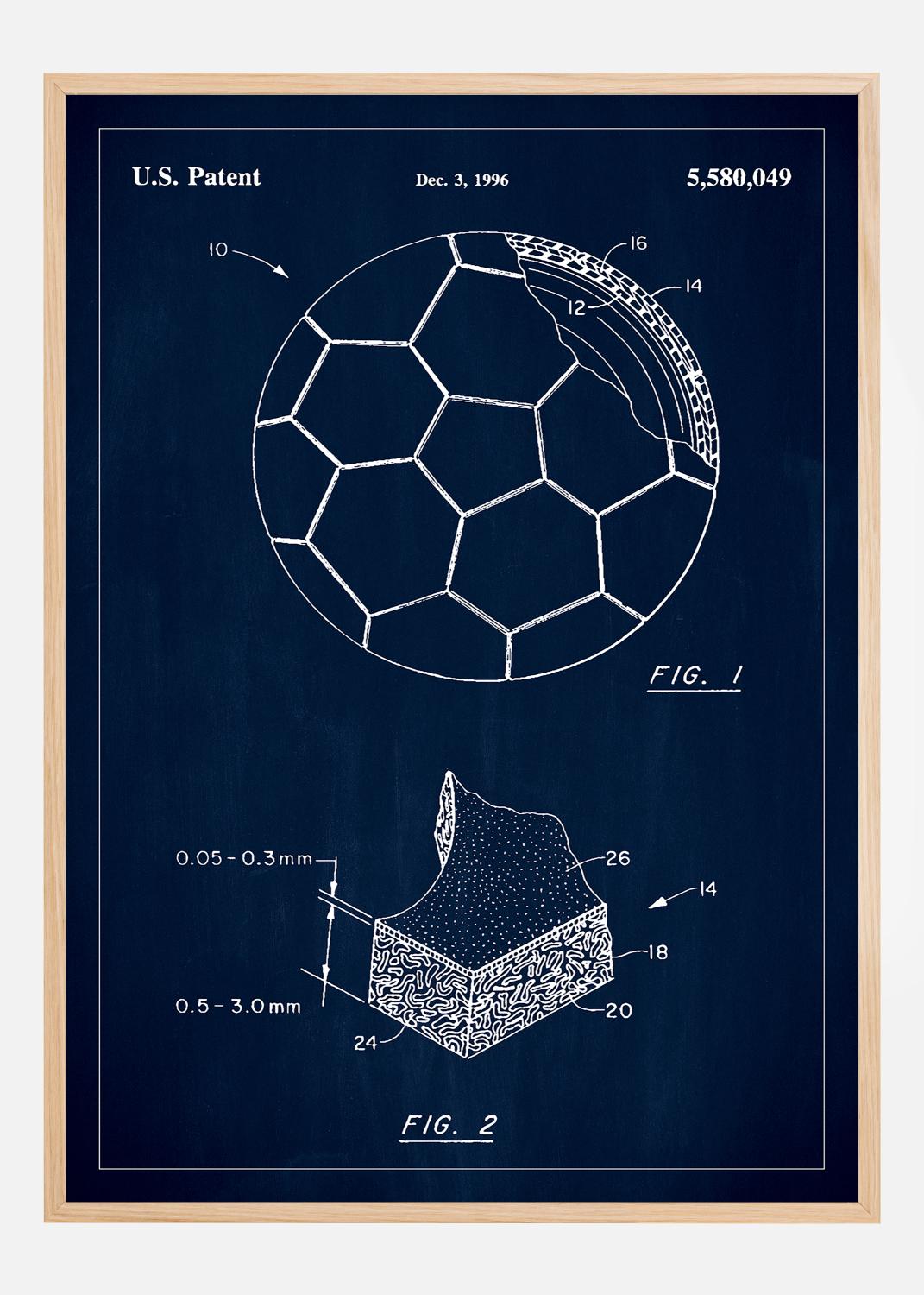 Product Image for Patent Print - Football - Blue Poster (21x29.7 cm (A4))