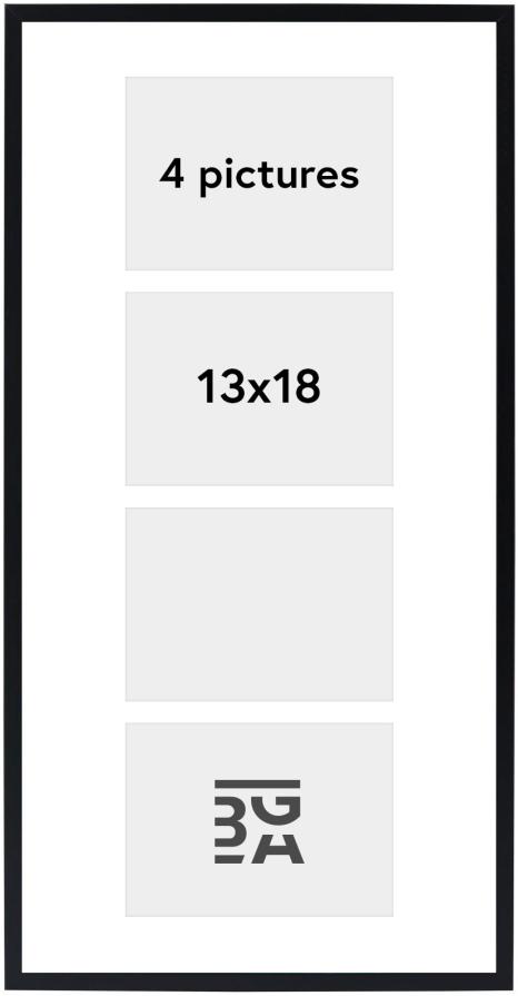 Edsbyn Collage-Rahmen XV Schwarz - 4 Bilder (13x18 cm)