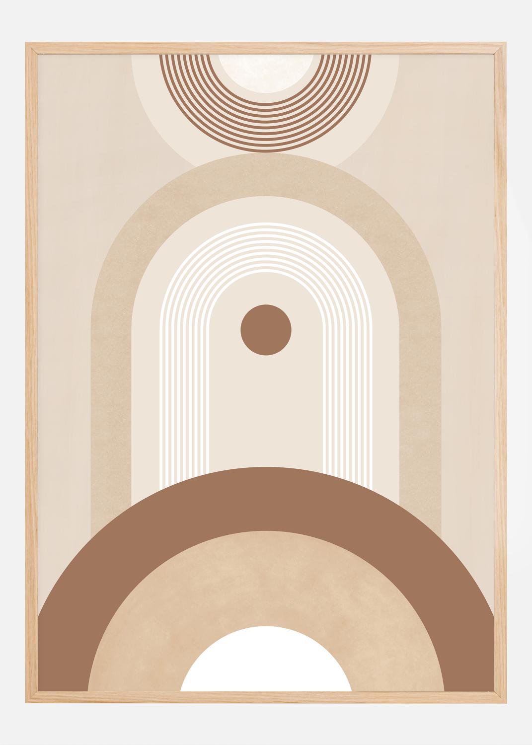 Product Image for Beige Mid Century Poster No.2 Poster (21x29.7 cm (A4))