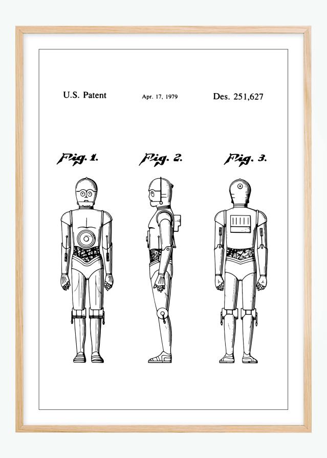 Patentzeichnung - Star Wars - C-3PO Poster