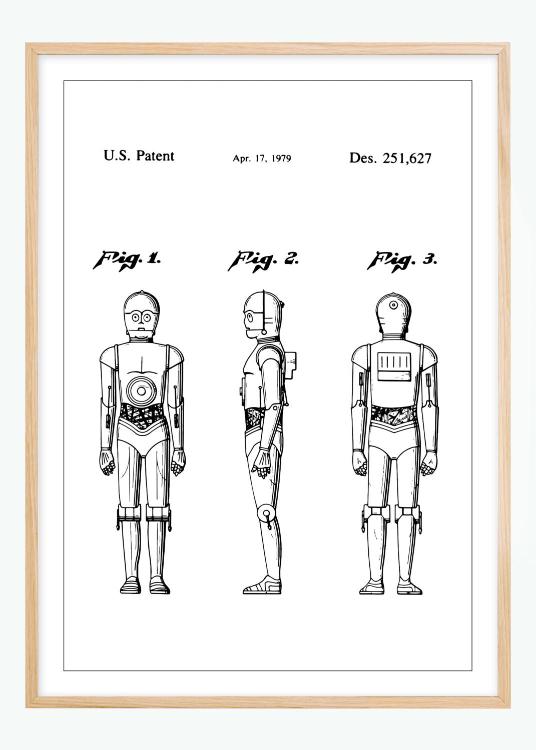 Product Image for Patentzeichnung - Star Wars - C-3PO Poster (70x100 cm)