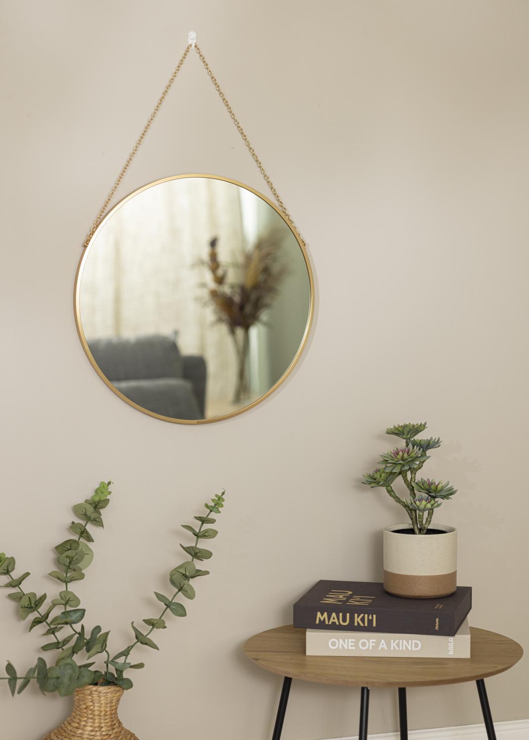 Product Image for Runder Spiegel Modern Deep Gold 51 cm Ø