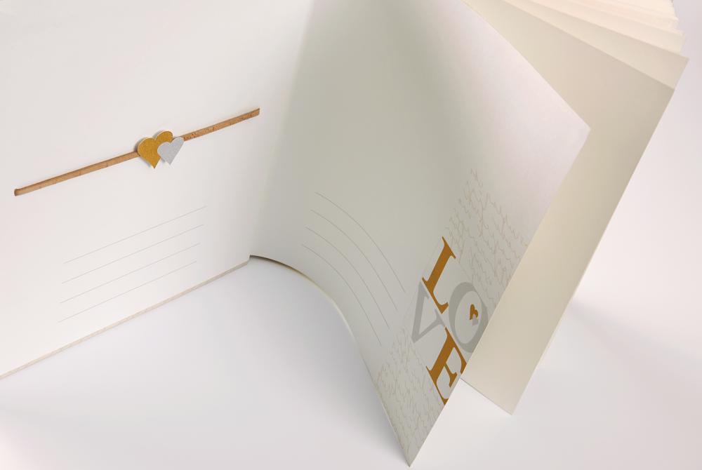 Comunità Hochzeitsalbum - 28x30,5 cm (50 weiße Seiten / 25 Blatt)