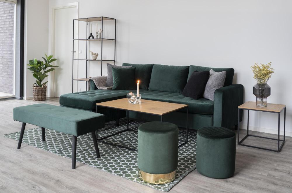 Couchtisch Vita 60x90 cm - Schwarz/Eiche