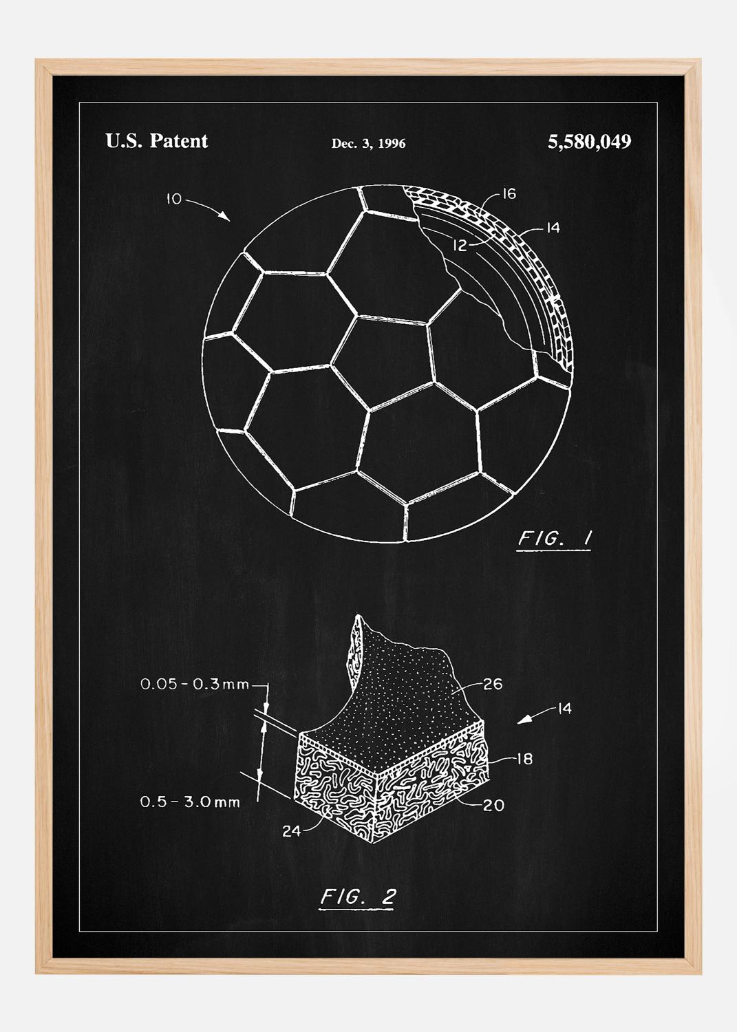 Product Image for Patent Print - Football - Black Poster (21x29.7 cm (A4))