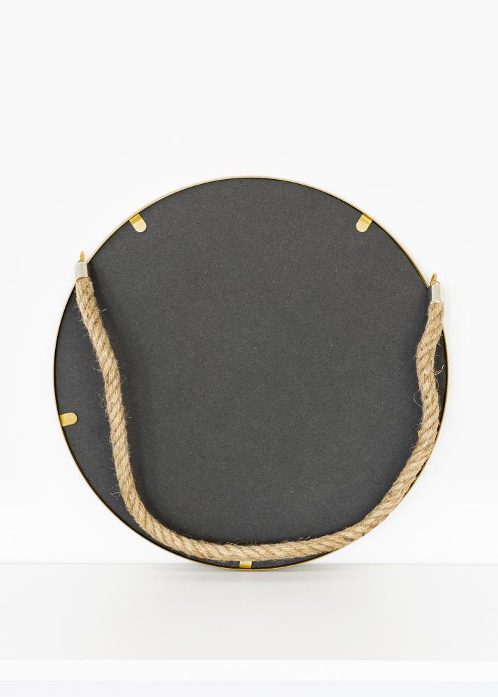 KAILA Runder Spiegel Rope - Gold 30 cm Ø