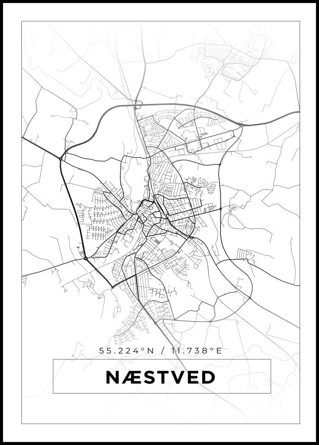 Map - Næstved - White