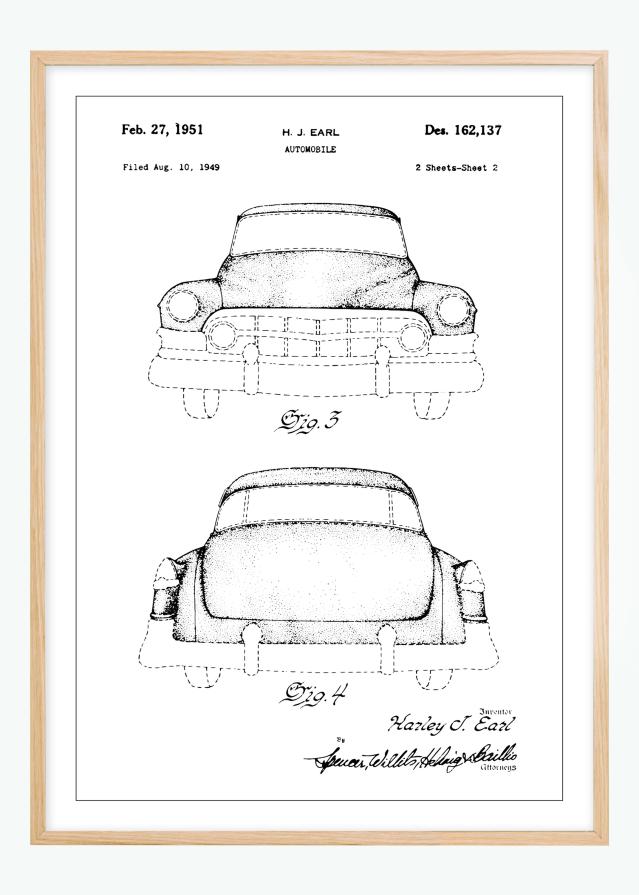 Patentzeichnung - Cadillac II Poster