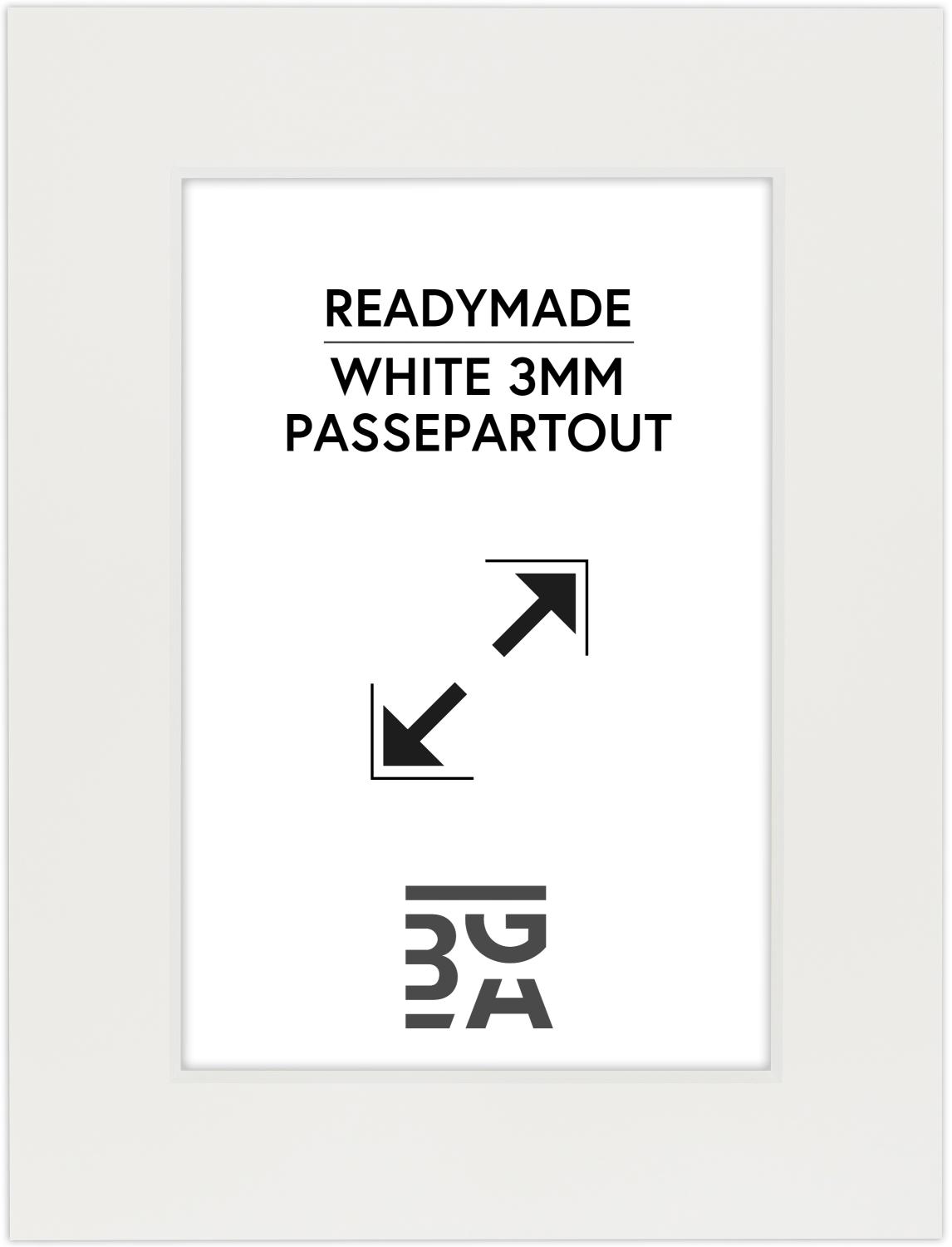 Product Image for Passepartout Weiß 3 mm (weißer Kern) 50x50 cm (39x39)
