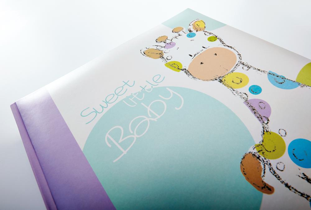 Kima Babyalbum - 28x30,5 cm (50 weiße Seiten / 25 Blatt)