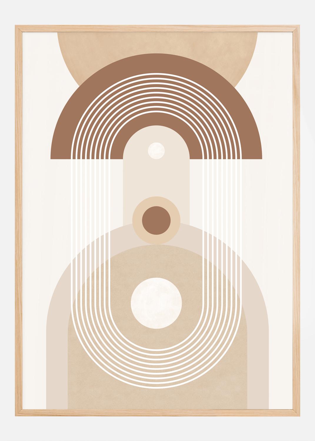 Product Image for Beige Mid Century Poster No.3 Poster (21x29.7 cm (A4))