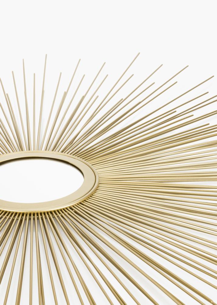 KAILA Runder Spiegel Sunrays - Gold 80 cm Ø