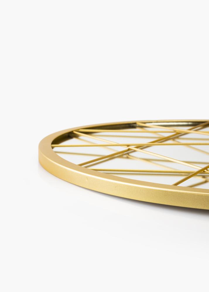 KAILA Runder Spiegel Triangles - Gold 55 cm Ø