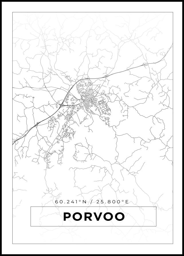 Map - Porvoo - White