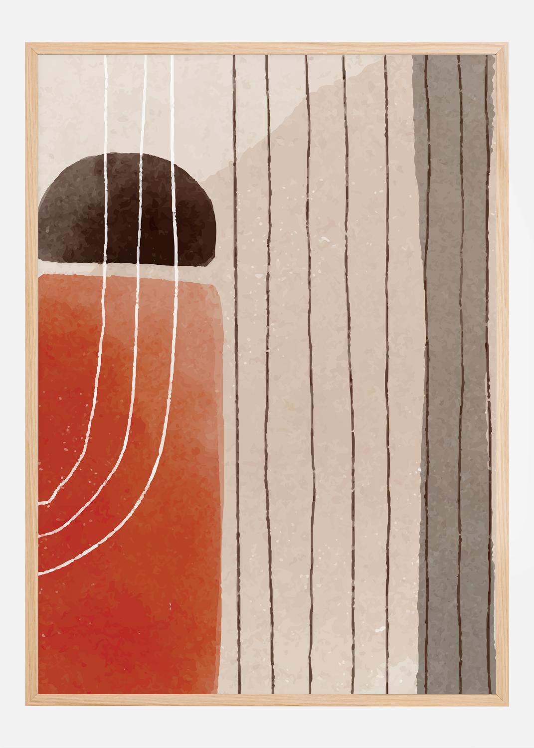 Product Image for Orange Minimal Shapes III Poster (21x29.7 cm (A4))