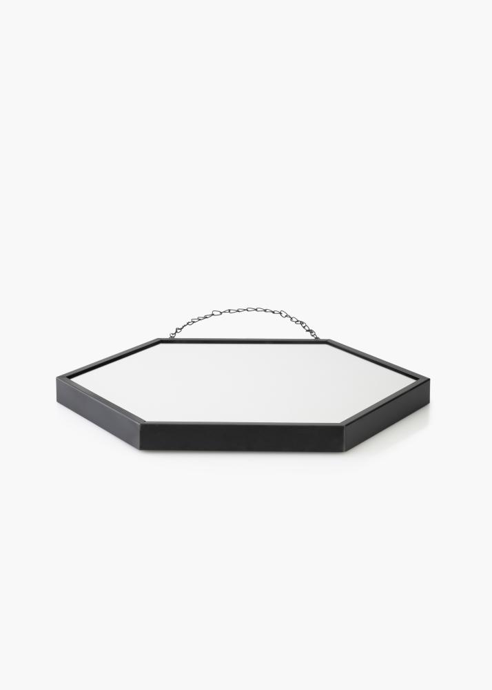 KAILA Spiegel Hex Chain - Schwarz 39x45 cm