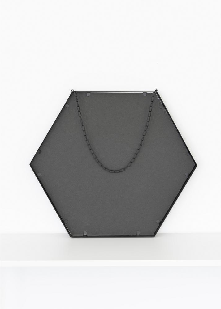 KAILA Spiegel Hex Chain - Schwarz 39x45 cm