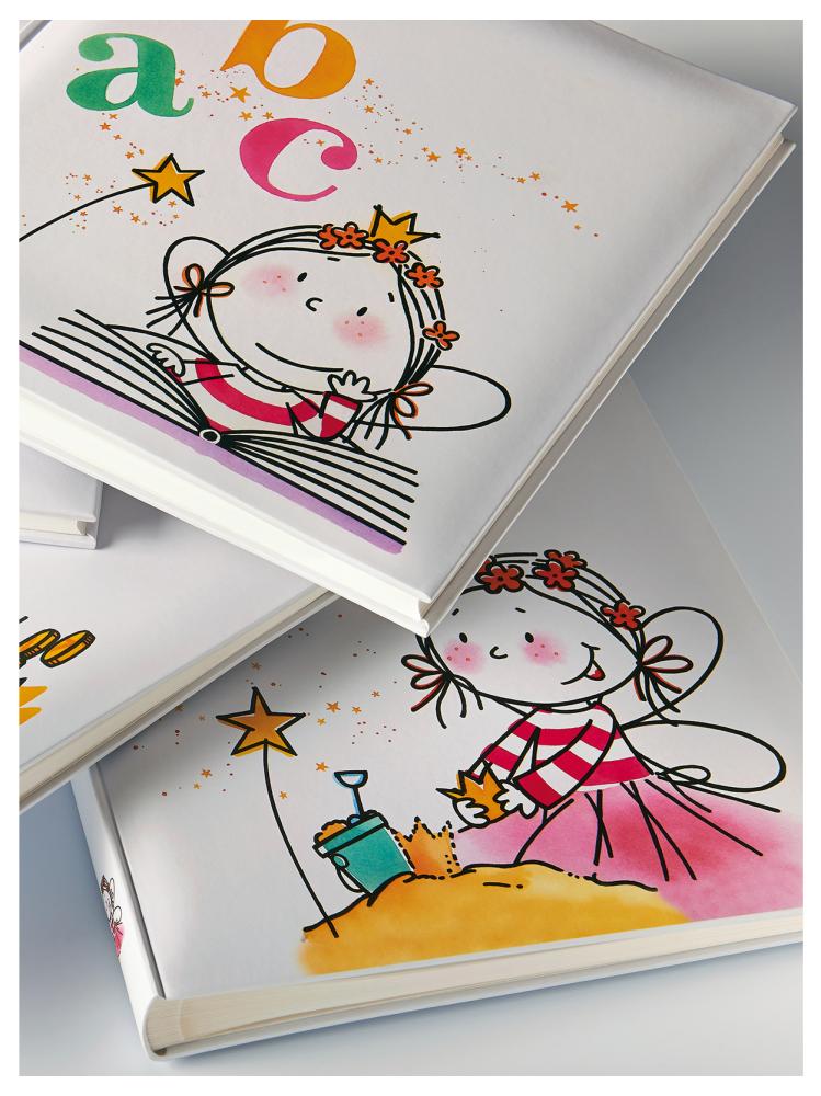 Kinderalbum Fee Kindergarten - 28x30,5 cm (50 weiße Seiten / 25 Blatt)