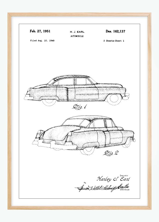 Patentzeichnung - Cadillac I Poster