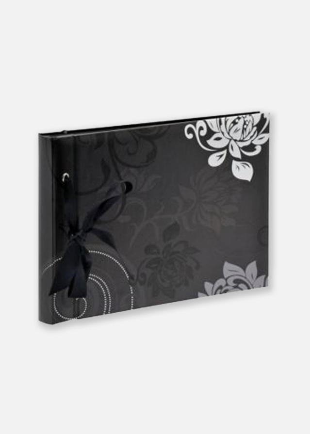 Grindy Fotoalbum Schwarz - 23,5x16 cm (40 schwarze Seiten / 20 Blatt)