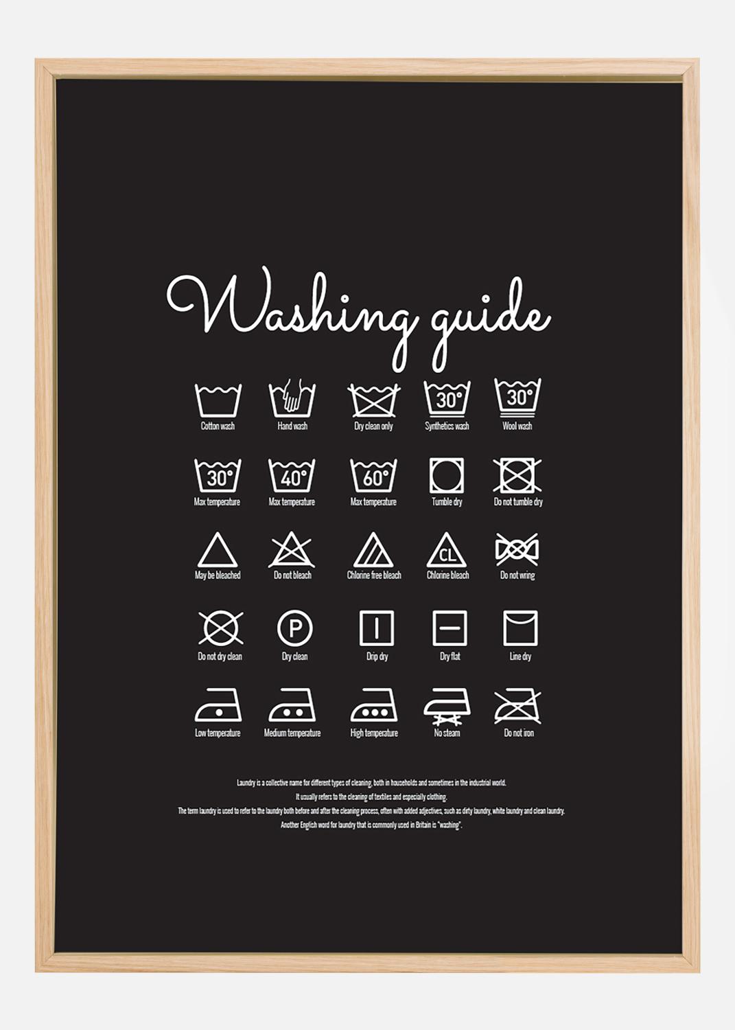 Product Image for Washing guide - Black Poster (21x29.7 cm (A4))