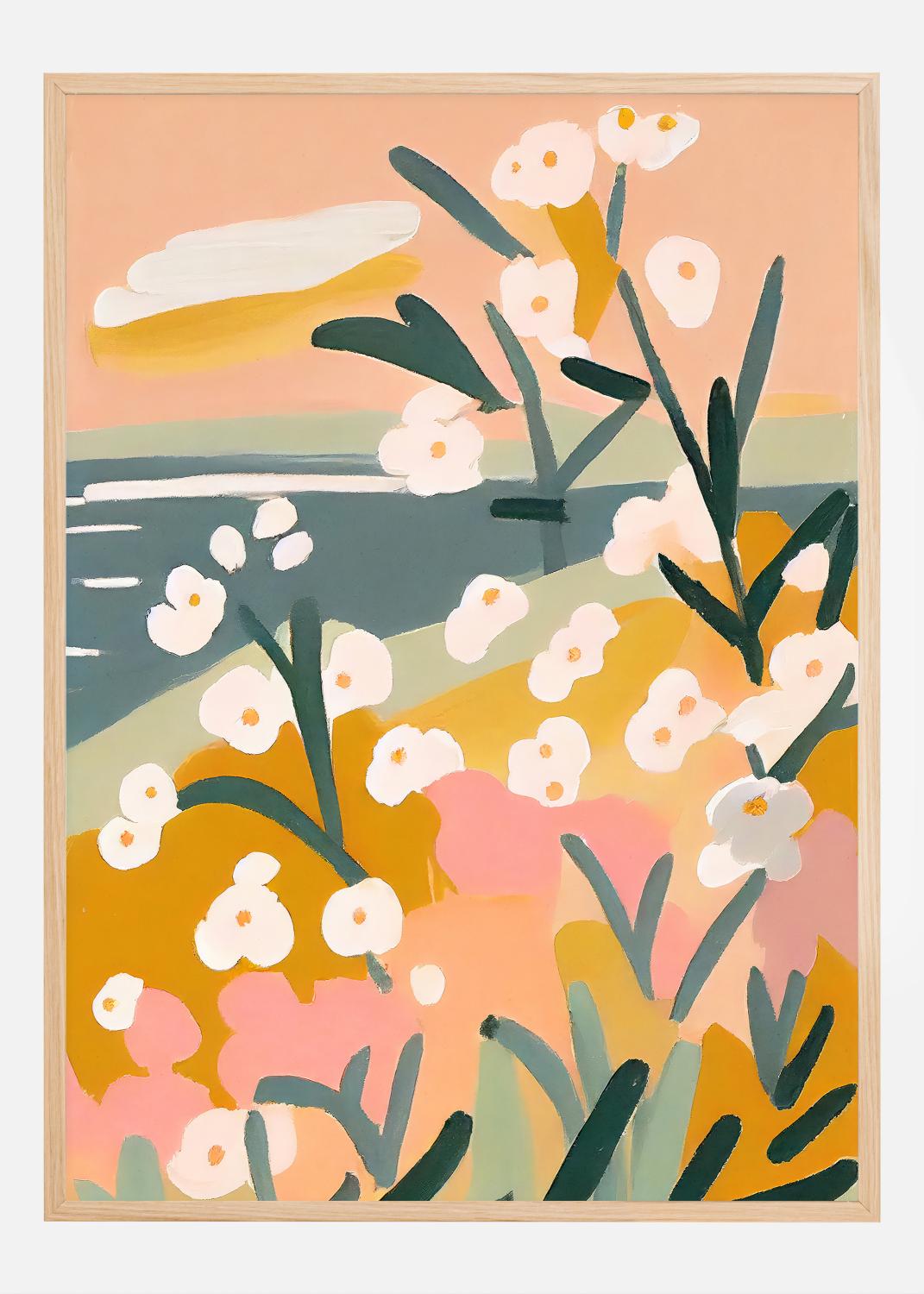 Product Image for Flowers By The Sea Poster (21x29.7 cm (A4))