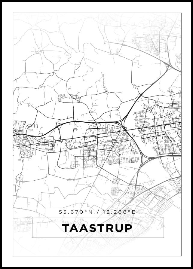 Map - Taastrup - White