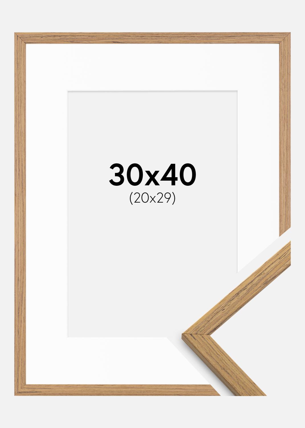 Product Image for Rahmen Edsbyn Teak 30x40 cm - Passepartout Weiß 21x30 cm