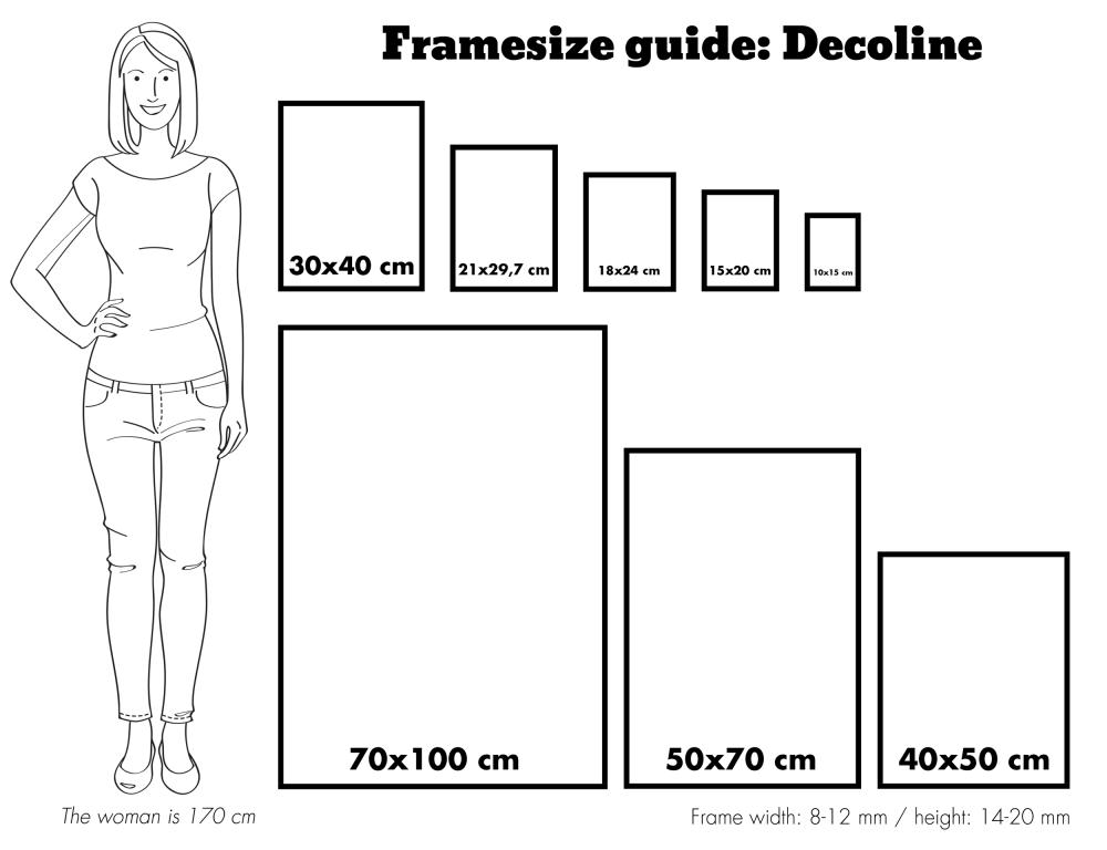 Rahmen Decoline Schwarz 30x91 cm