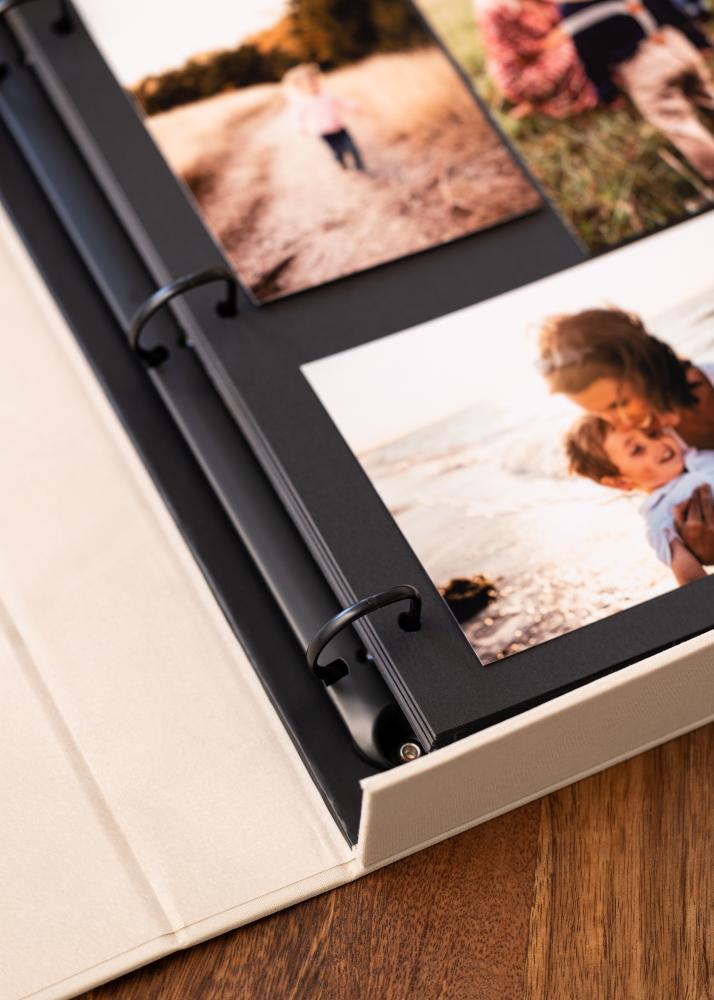 KAILA HAPPILY EVER AFTER Creme - Coffee Table Photo Album (60 Schwarze Seiten)