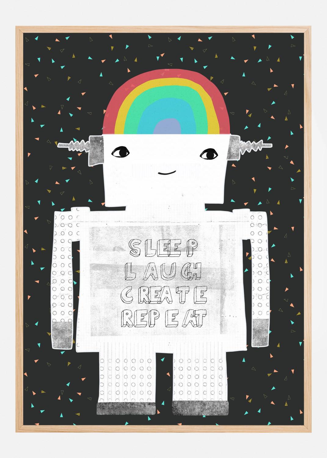 Product Image for Sleep Laugh Create Repeat Poster (40x60 cm)