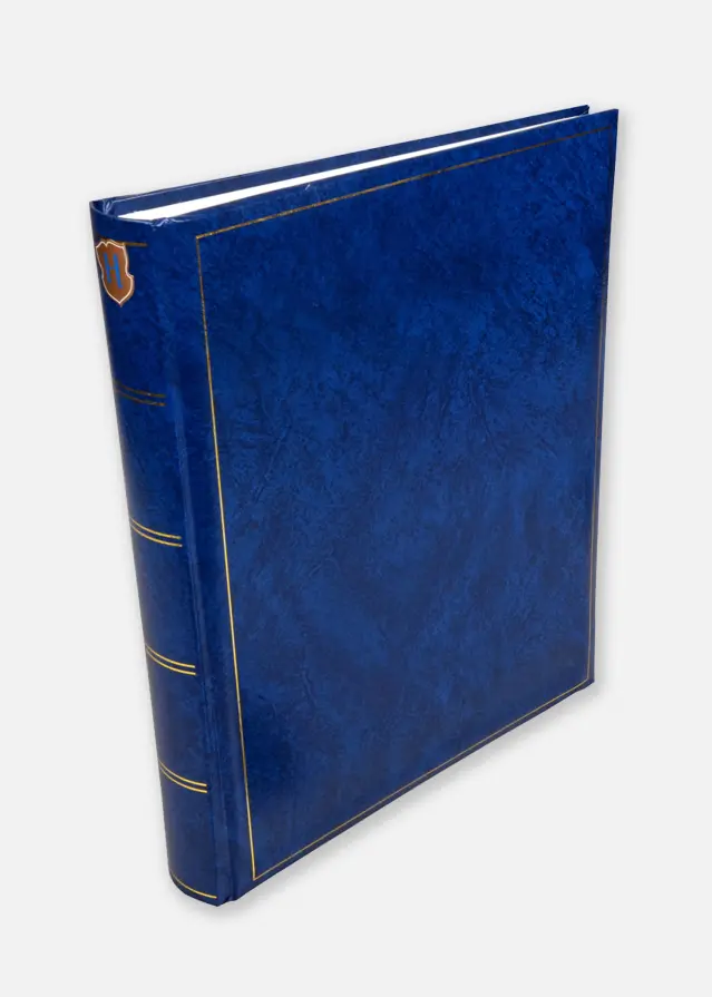 Henzo Basic Line Fotoalbum Blau - 30x36 cm (80 weiße Seiten / 40 Blatt)