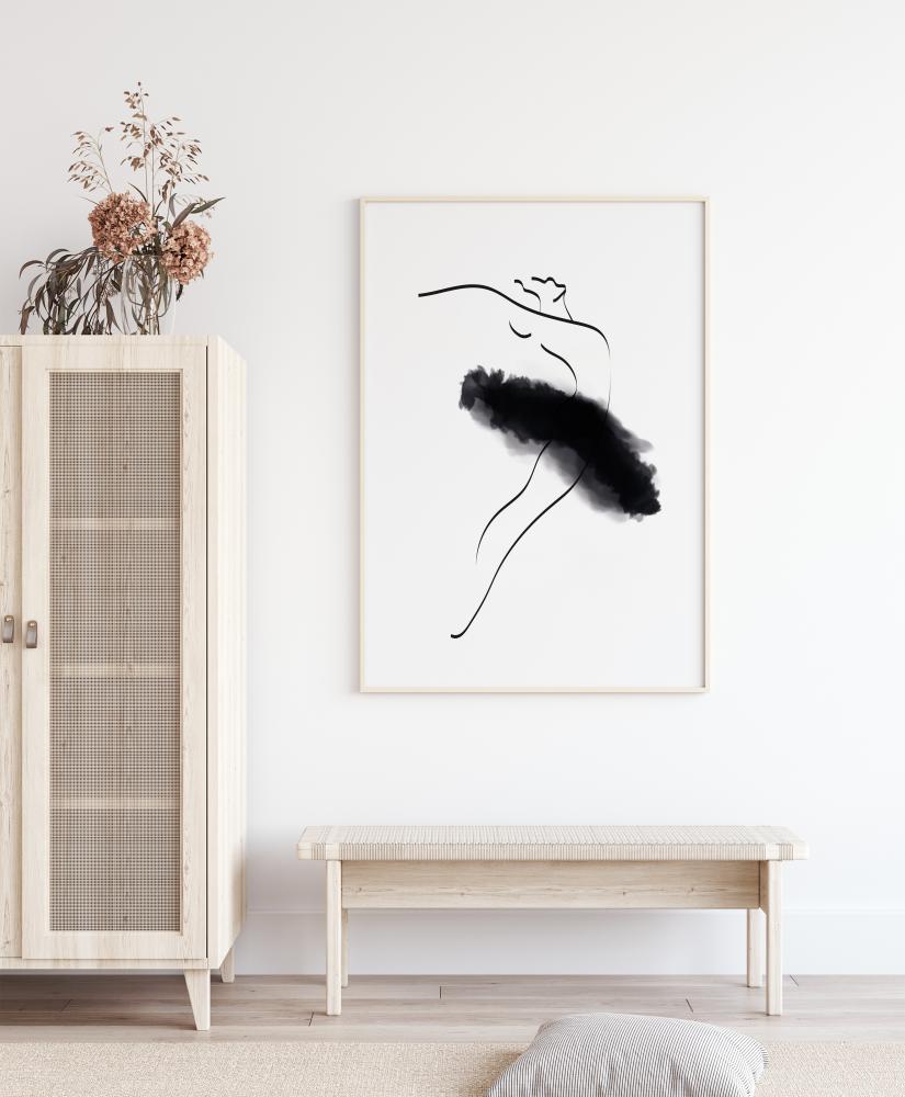 Ballerina Thin Lines Poster