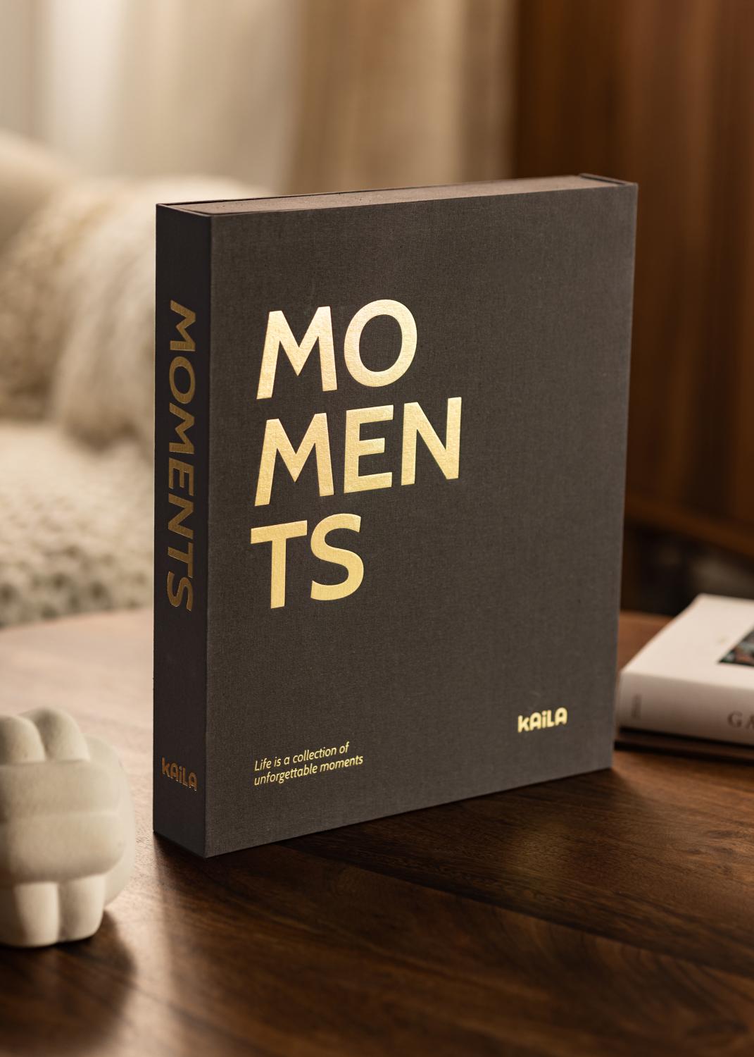 Product Image for KAILA MOMENTS Black - Coffee Table Photo Album (60 Schwarze Seiten)