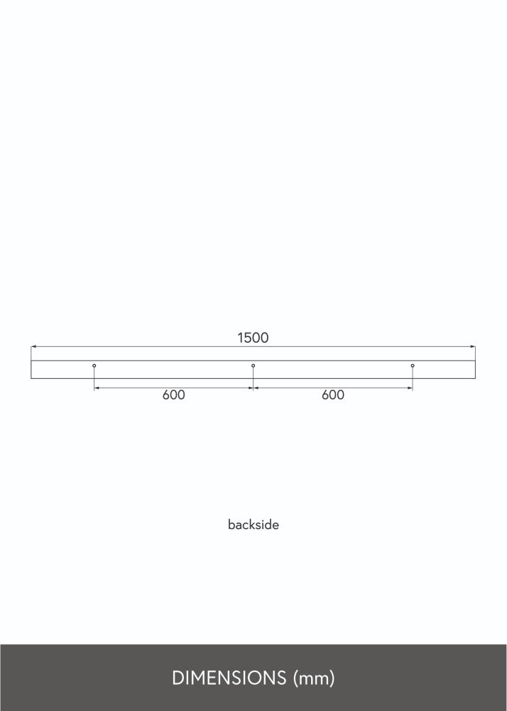 KAILA Bilderleiste Schwarz 150 cm