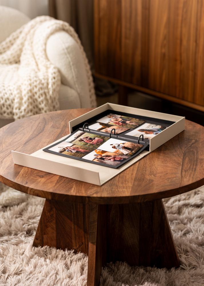 KAILA OUR WEDDING Creme - Coffee Table Photo Album (60 Schwarze Seiten)