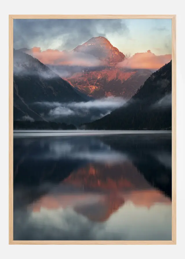 Sun On Mountain Poster