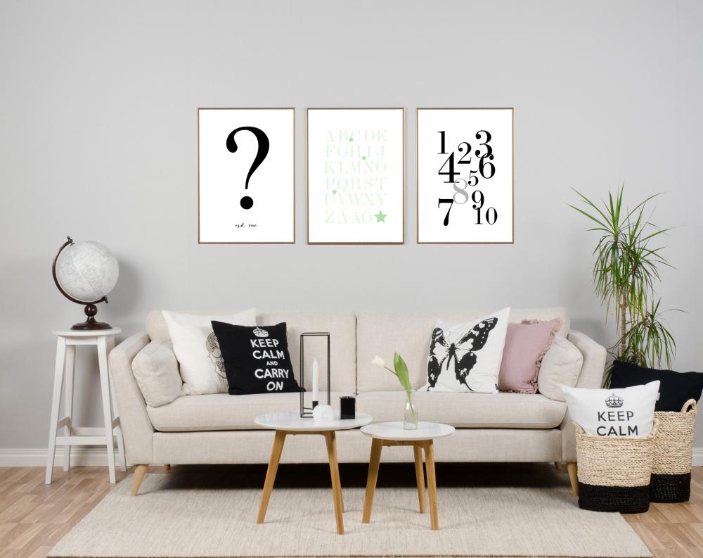1-10 - Schwarz/Grau Poster