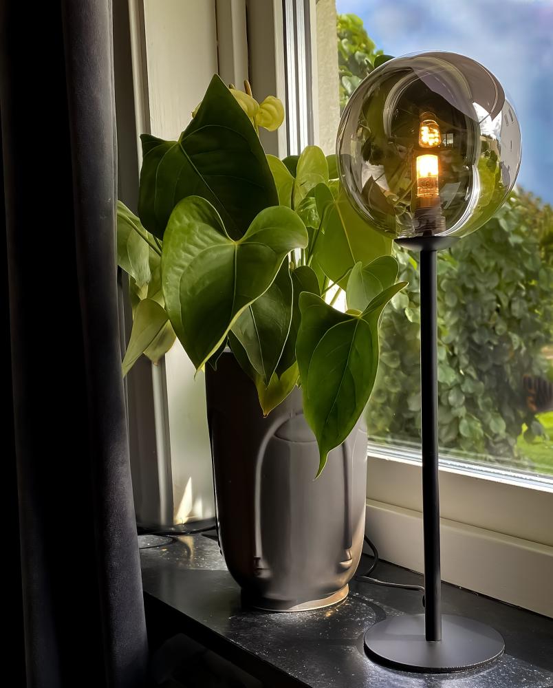 Tischlampe Molekyl Hoch - Schwarz/Rauch