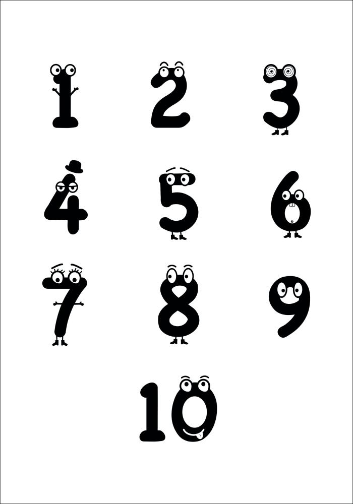 123 B&W Poster