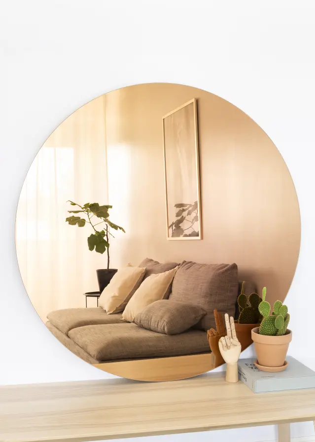KAILA Runder Spiegel Rose Gold 110 cm Ø