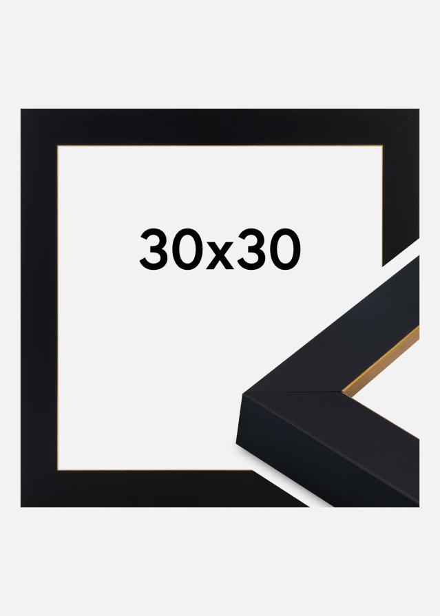 Rahmen Sussex Acrylglas Schwarz/Gold 30x30 cm