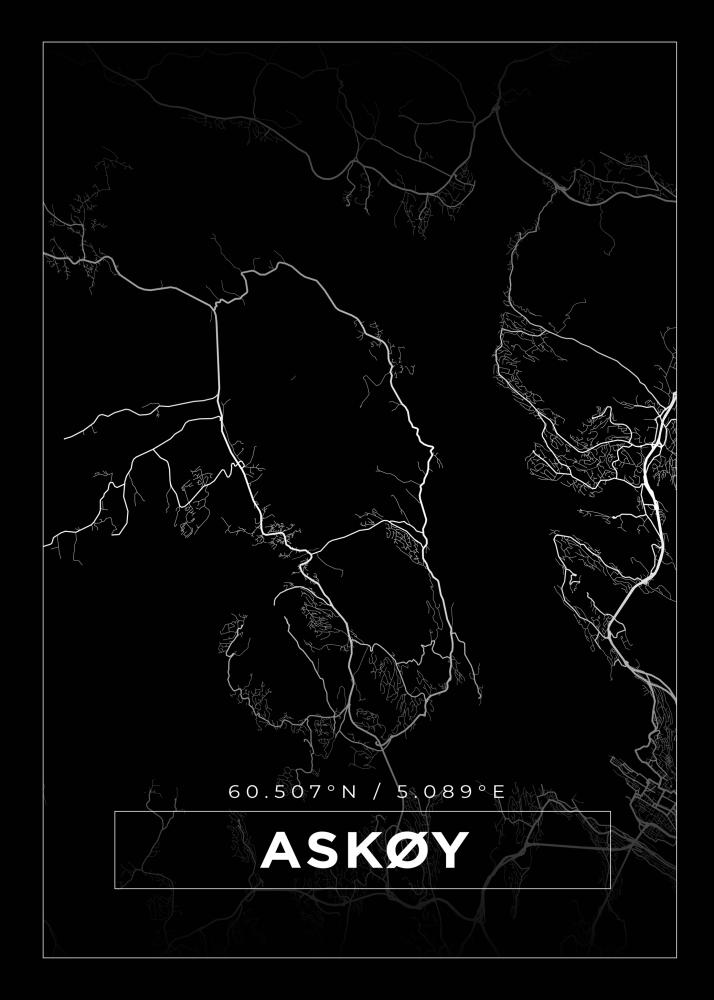 Map - Askøy - Black