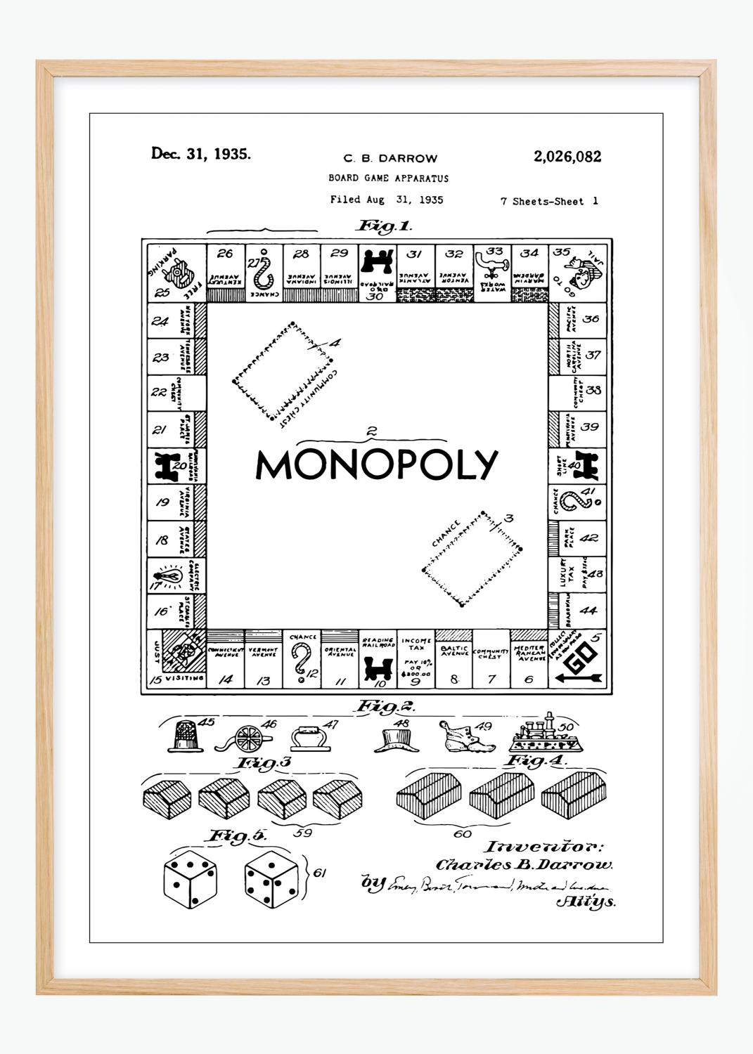 Product Image for Patentzeichnung - Monopoly  I Poster (40x50 cm)