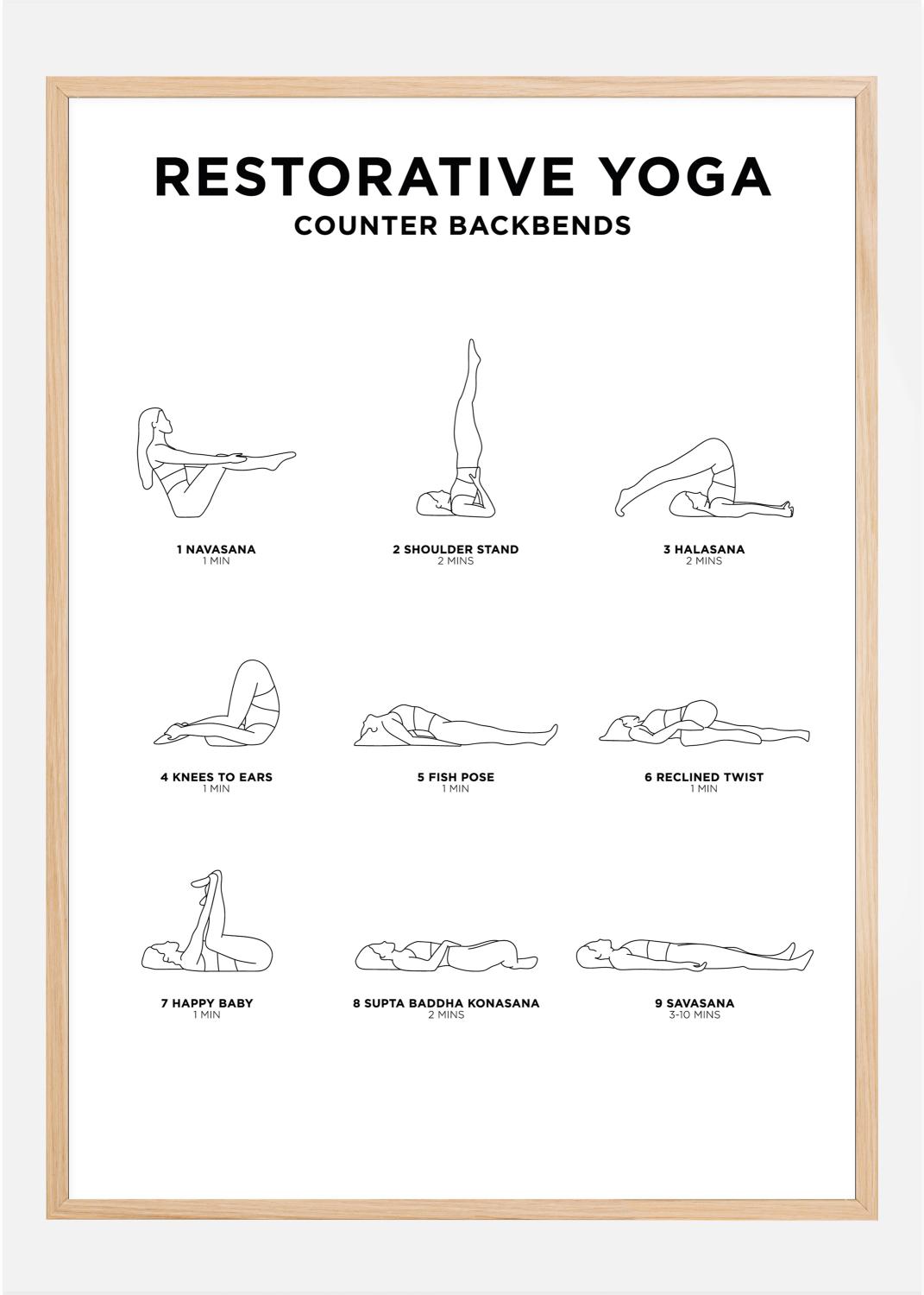 Product Image for Restorative Yoga - White Poster (30x40 cm)