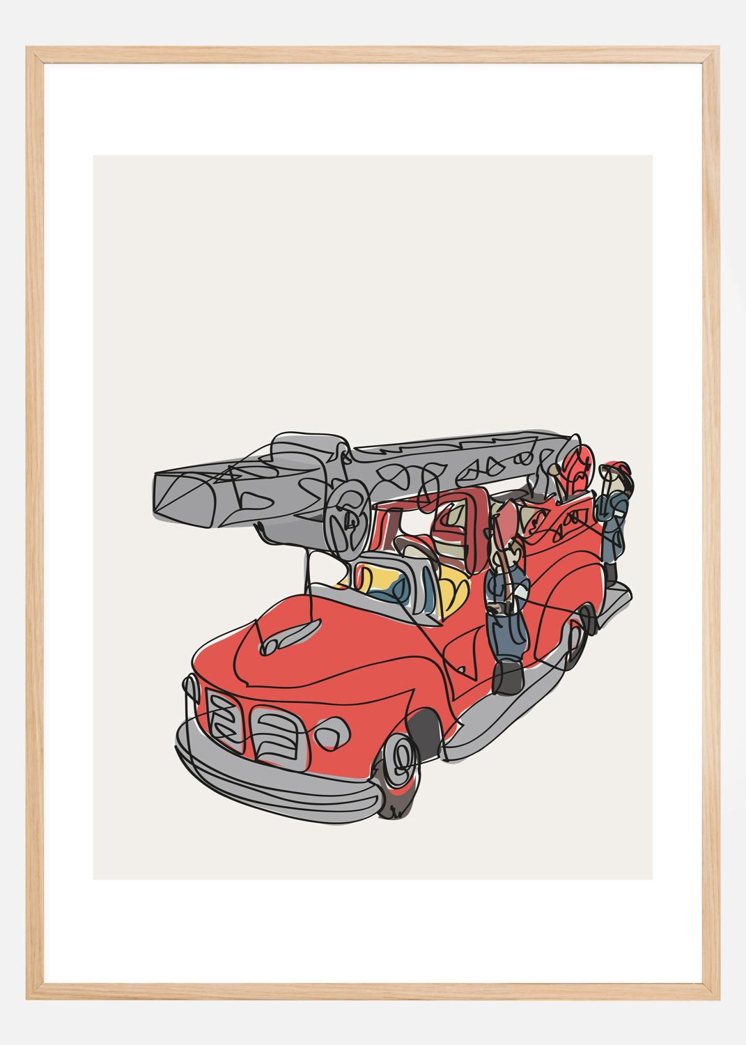 Product Image for Fire Truck Poster (21x29.7 cm (A4))
